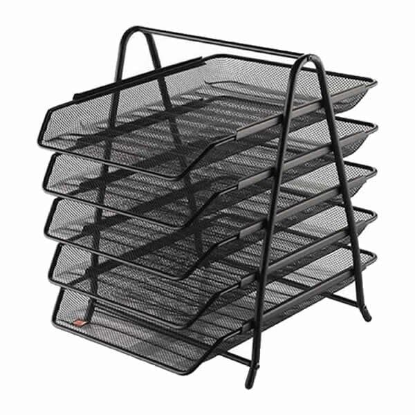 Rubenıs 9185 5 li Siyah Metal Evrak Rafı