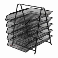 Rubenıs 9185 5 li Siyah Metal Evrak Rafı