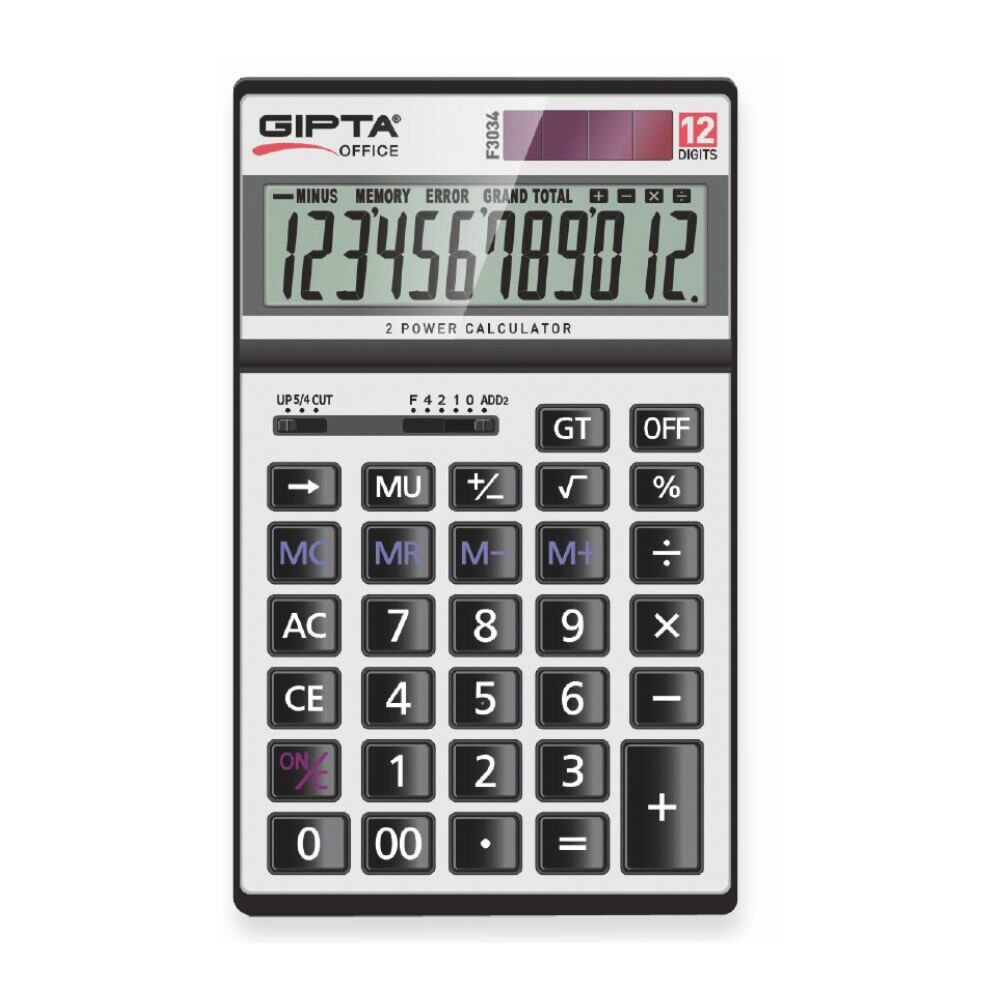 Gıpta F3034 12 Haneli Masaüstü Digit Hesap Makinesi