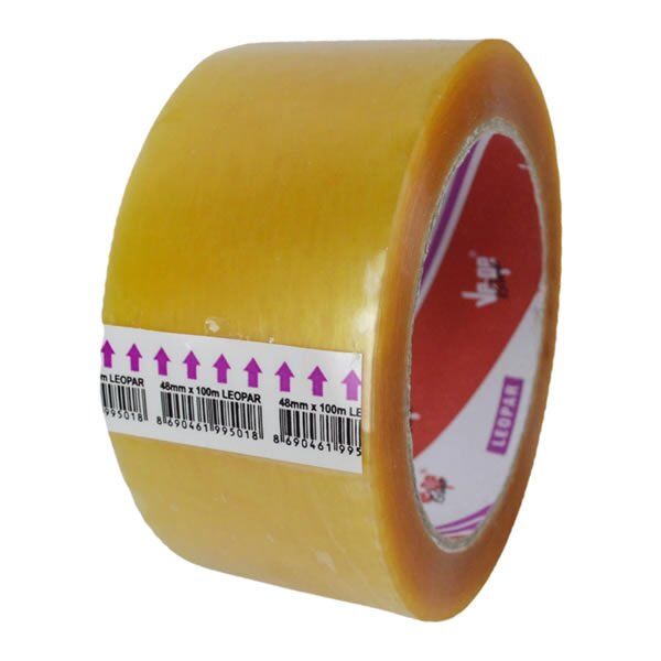 Vege 48mmX100mt Leopar Şeffaf Ambalaj Bandı