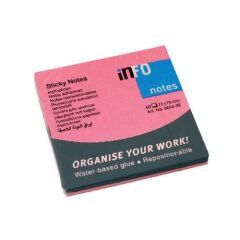 Halsa Info Notes 75x75  80 Yaprak Parlak Pembe Not Kağıdı