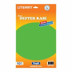 Temat 214909 10 lu Yeşil Tek Kenarı Yapışkanlı Defter Kabı