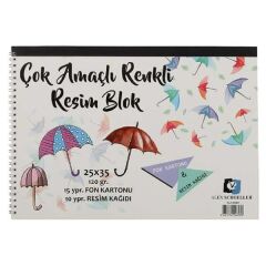 Alex Schoeller 25x35 cm 25 Yaprak 120 gr Çok Amaçlı Renkli Resim Defteri