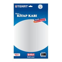 Temat 214899 10 lu Mavi Tek Kenarı Yapışkanlı Kitap Kabı