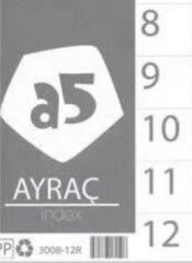 A5 3008-12R 1-12 Renkli PP A4 Ayraç