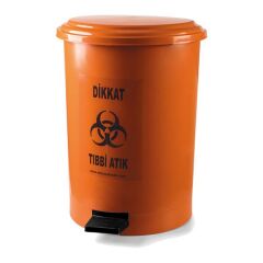 Afacan 30 Lt Turuncu Tıbbi Atık Kovası