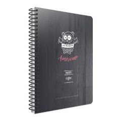 Gıpta Coffee Book A4 80 Yaprak Kareli Spiralli Karton Kapaklı Defter