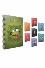 Gıpta Face to Face A4 80 Yaprak Kareli Spiralli Karton Kapaklı Defter