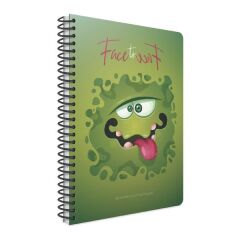 Gıpta Face to Face A4 80 Yaprak Kareli Spiralli Karton Kapaklı Defter