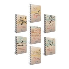 Gıpta Kuşlar 13x18 120 Yaprak Çizgili Spiralli Sert Kapaklı Defter