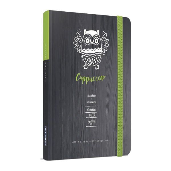 Gıpta Coffee Book 17x24 120 Yaprak Kareli İplik Dikişli Sert Kapak Defter