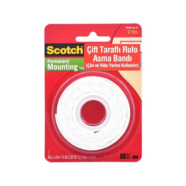 Scotch 110 Çift Taraflı Köpük Rulo Asma Bandı