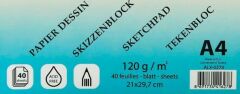 Alex Schoeller A4 120 gr 40 lı Eskiz Spiralli Blok Defter