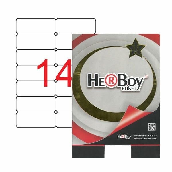 Herboy HB-1014 99,1mmX38,1mm Beyaz Lazer Etiket