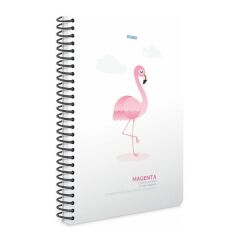 Gıpta Magenta 19x26 100 Yaprak Çizgili Spiralli Plastik Kapaklı Defter