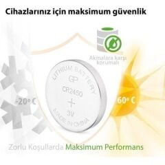 Gp GPCR2450-C5 3V  5 li Lityum Pil