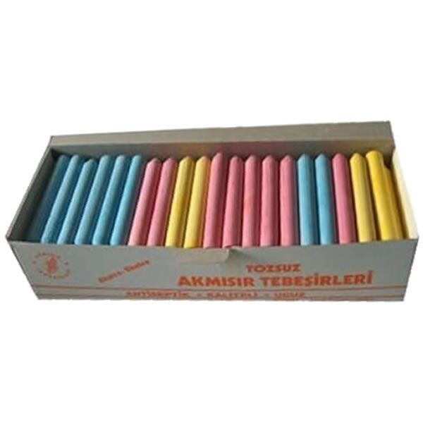 Akmısır 100 lü Renkli Tozsuz Tebeşir