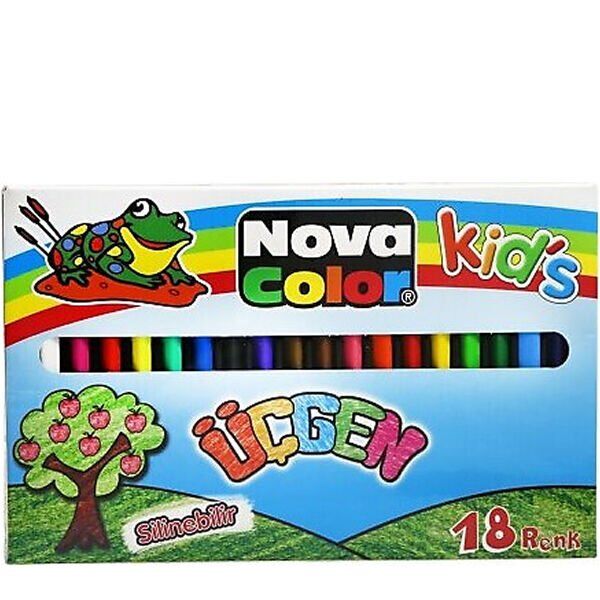 Nova Color NC-2120 18 li Üçgen Mum Boya