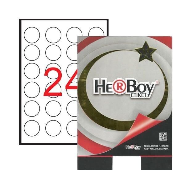 Herboy HB-1140 40mm.Kuşe  Beyaz Laser Etiket