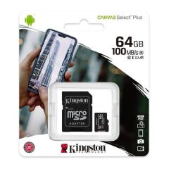Kingston SDCS2 64GB microSDHC Canvas Select Plus 100R A1 C10 Micro SD Hafıza Kartı