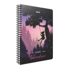 Gıpta Adventure A4 100 Yaprak Kareli Spiralli Karton Kapak Defter