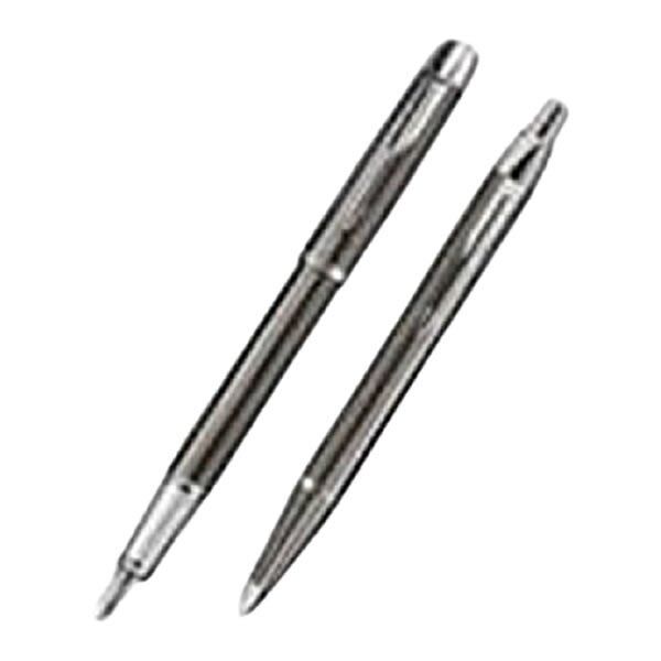 Parker Im Metal Kurşuni Dolma Kalem & Tükenmez Kalem Seti