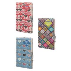 Gıpta Hatıra 14x20 120 Yaprak Kilitli İp Dikişli Sert Kapaklı Defter