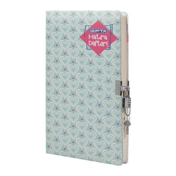 Gıpta Hatıra 14x20 120 Yaprak Kilitli İp Dikişli Sert Kapaklı Defter