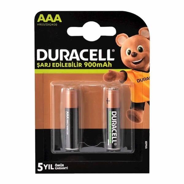 Duracell AAA 2 li 900 Mh Şarj Edilebilir Pil