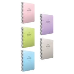 Gıpta Pastoral A4 120 Yaprak Kareli Spiralli Plastik Kapaklı Defter
