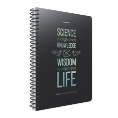 Gıpta Life Book 19x26 100 Yaprak Çizgili Spiralli Karton Kapaklı Defter