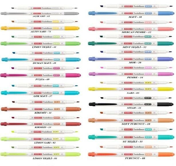 Dong-a 231610 No:10 Twinliner Turuncu Soft Fosforlu Kalem