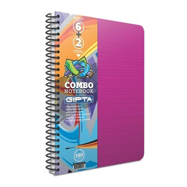 Gıpta Combo A4 9+2 210 Yaprak Spiralli Ayraçlı Defter