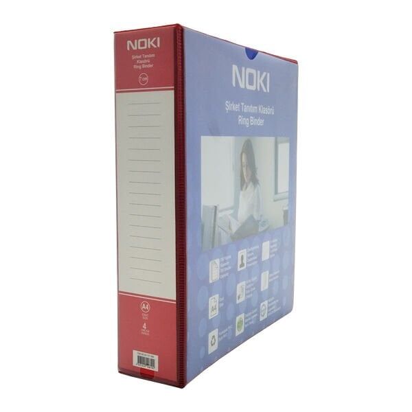 Noki 501747-080 4 Halkalı 7Cm Kırmızı Şirket Tanıtım Klasörü
