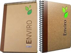 Gıpta Enviro A4 100 Yaprak Kareli Spiralli Kraft Sert Kapaklı Defter