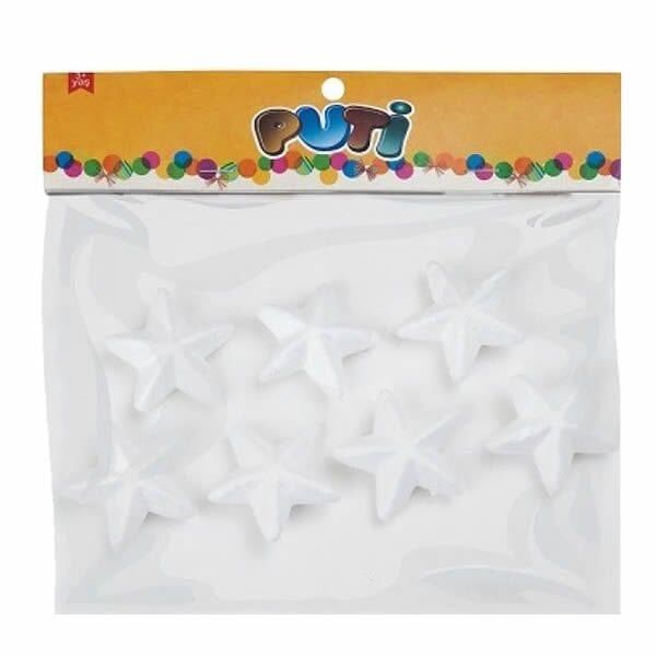 Puti 5060 6 lı 6,5 cm Köpük Yıldız
