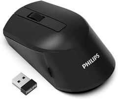 Philips SPK7374 M374 2.4Ghz Siyah 800/1200/1600dpi Kablosuz Mouse (PİLLİ)
