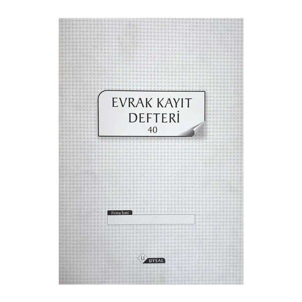 Uysal 40 Yaprak Evrak Kayıt Defteri