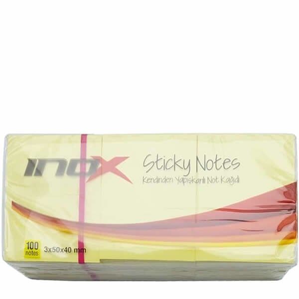 Inox 2601 3x50x 40 100 Yaprak Sarı Not Kağıdı