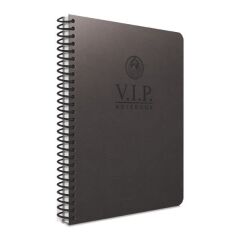 Gıpta Vip A4 140 Yaprak Kareli Spiralli Deri Kapaklı Defter