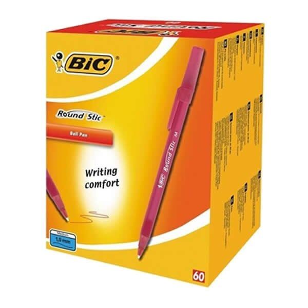 Bic 962667 60 lı Round Stic Kırmızı Tükenmez Kalem