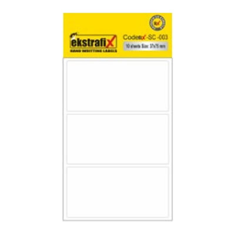 Ekstrafıx Sc-003 B Ofis 37x75 mm 10 lu Beyaz Etiket