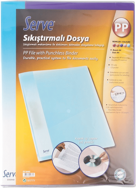 Serve SV6940 Pastel Turuncu Sıkıştırmalı Dosya