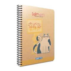 Gıpta Craft Notes A4 100 Yaprak Kareli Spiralli Sert Kapak Defter
