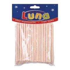 3K LNA0601651 Wood Round Sticks 100 Parça Luna