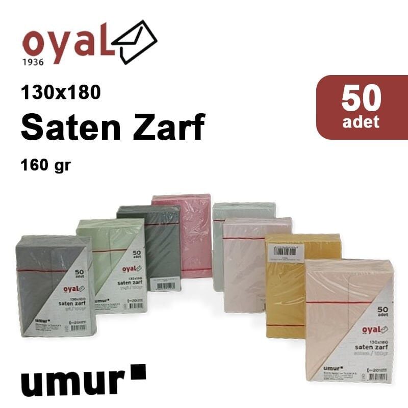 Oyal 13x18 160gr 50li Altın Saten Zarf