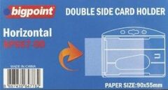 Bigpoint 667 90x55 mm Şeffaf Yatay Çift Yönlü Kart Kabı
