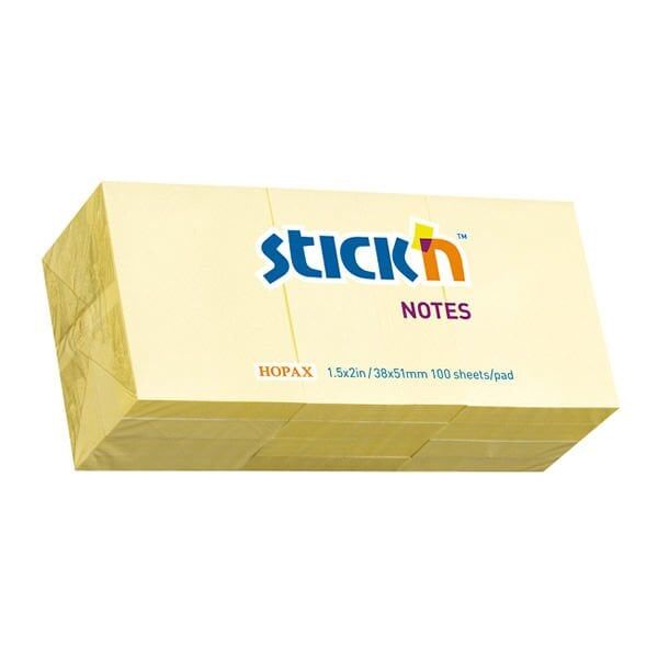 Gıpta Stickn 35x51 12 li 100 Yaprak Pastel Sarı Not Kağıdı