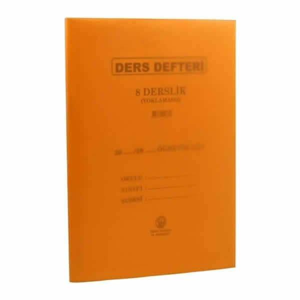 Dilman 8 Ders Yoklamasız Plastik Kapaklı Karışık Kapak Renkli Ders Defteri