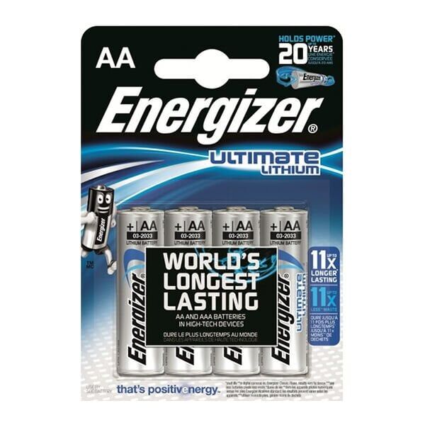 Energizer AA 4 lü Ultimate Lithıumk Blister Pil